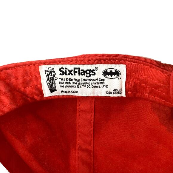 Six Flags -Harley Quinn-Suicide Squad/Batman-Red/Black Baseball Hat- 100% Cotton - Picture 10 of 10